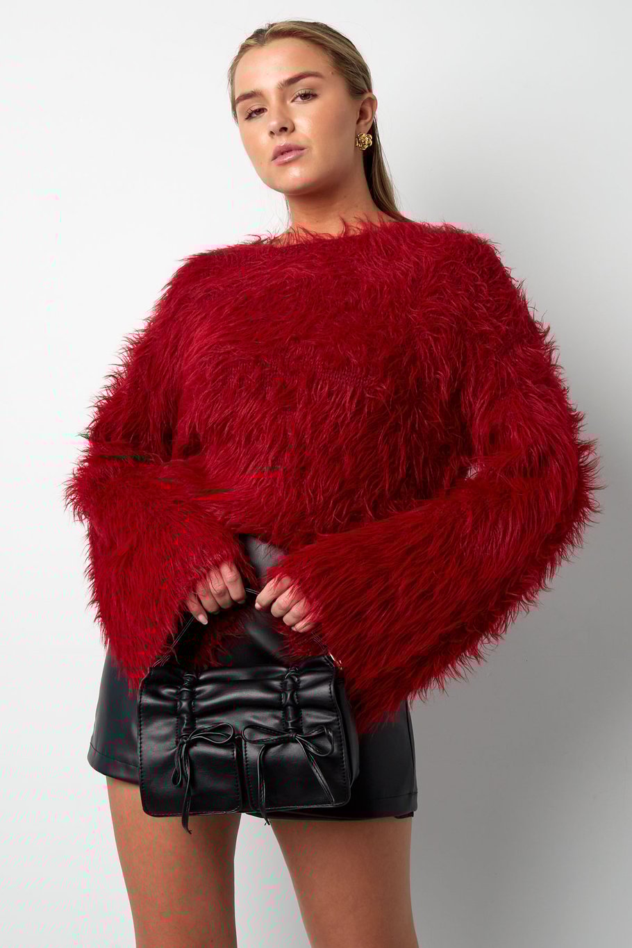 Fluffy finesse top - Burgundy Picture9